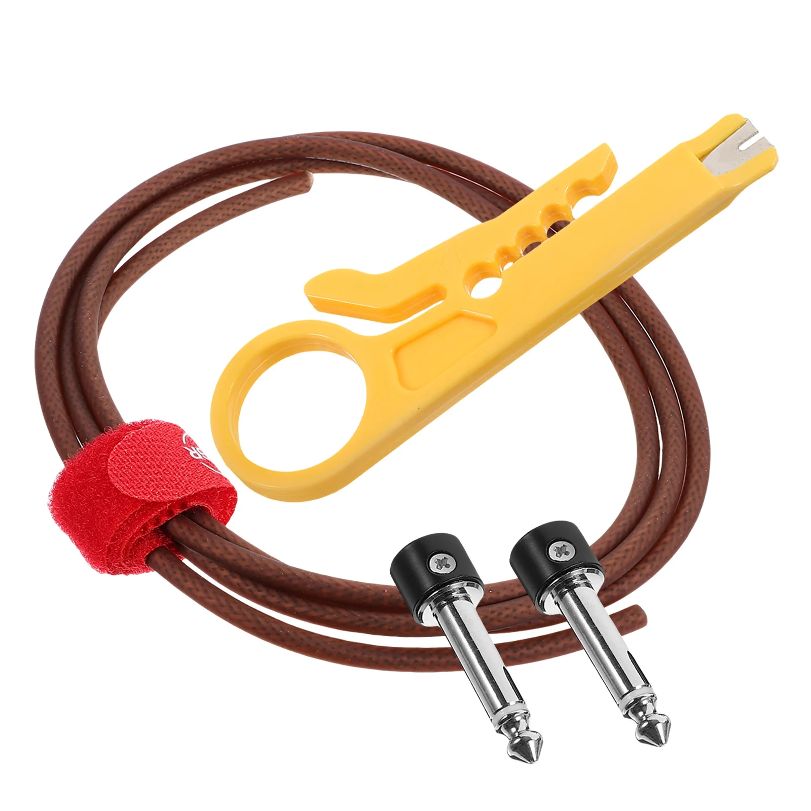 

1 set 1 Set Noise Reduction Cable Metal Guitar Lead Durable Bass Cord Portable Instrument Connector Effector Patch Wire For Folk