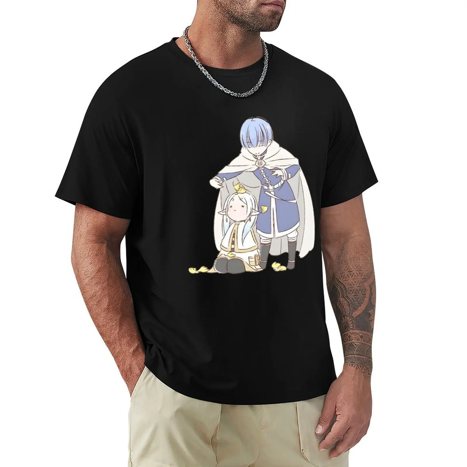 

Frieren & Himmel T-Shirt Basic Casual Wear Short Sleeve Top