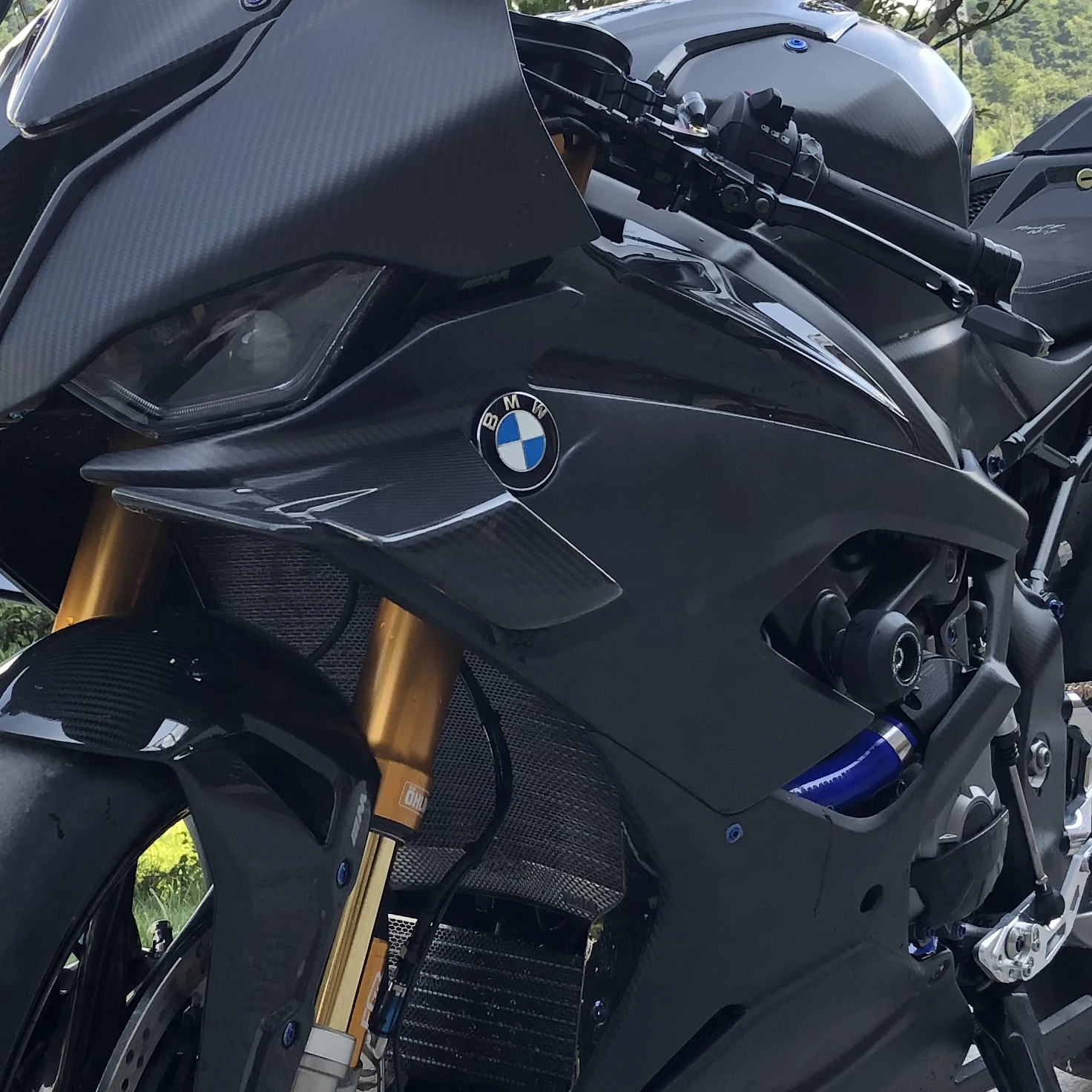 

Front Large Side Panels Fairings Trim Cowling For BMW S1000RR 2019-2022 Full Carbon Fiber 100%