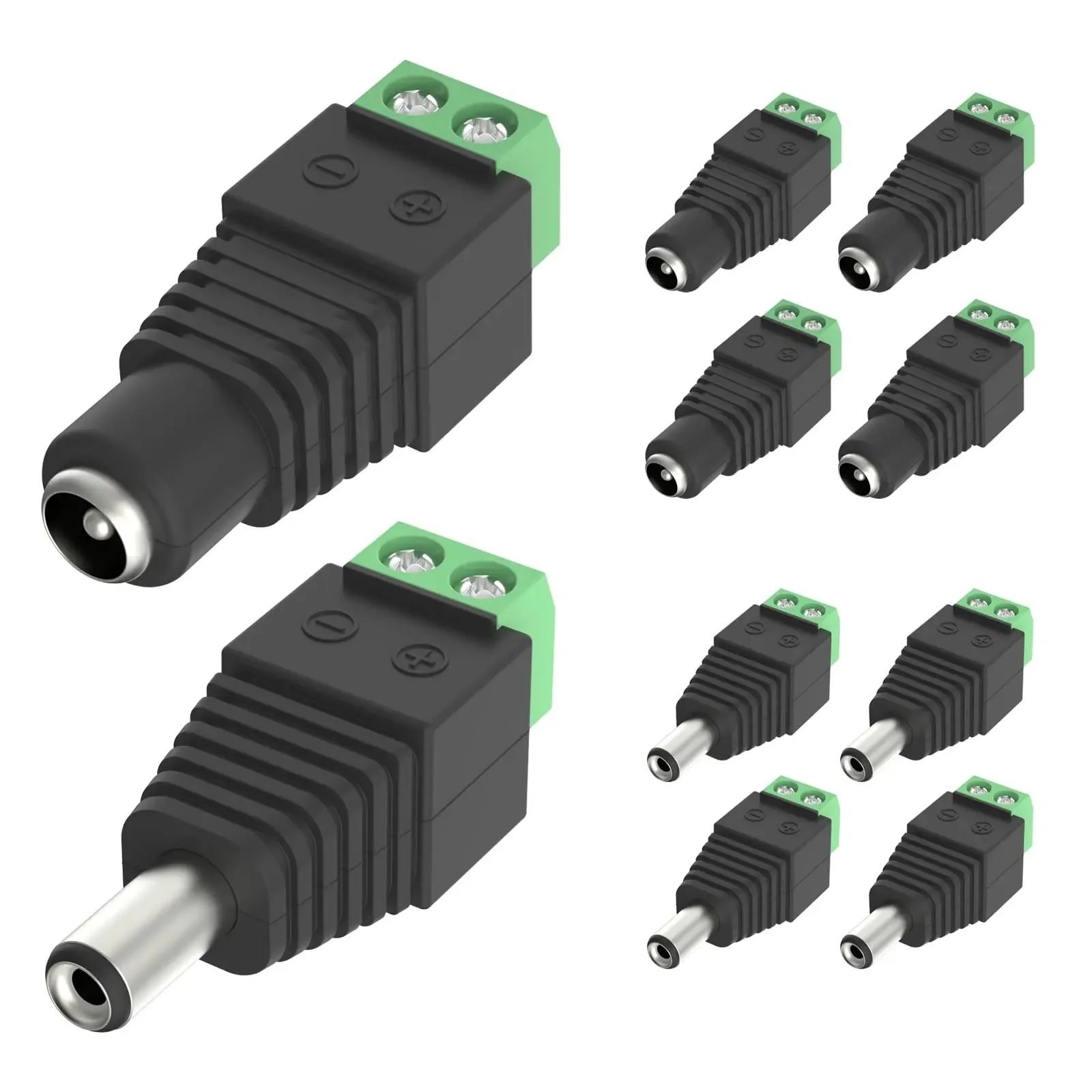 5pairs DC 12V Male Female Connectors 2.1*5.5mm for CCTV Camera Signal Color LED Strip