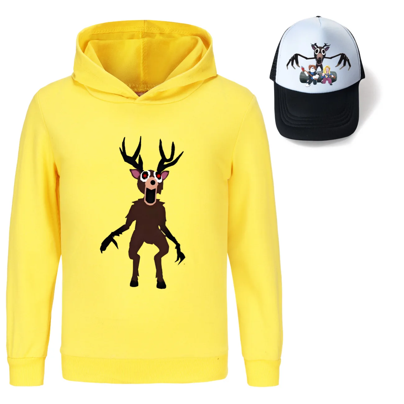 99 Nights In The Forest Kids Cartoon Fleece Hooded Sweatshirt Boys Girls Winter Pullover Long Sleeve Warm Jacket Autumn Christma
