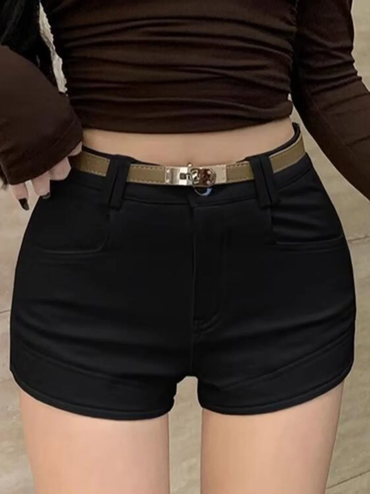 Abito elastico per ragazza dolce e piccante orts da donna a vita alta aderente a vita alta avvolgente attorno alla coscia pantaloni caldi coreano Sle