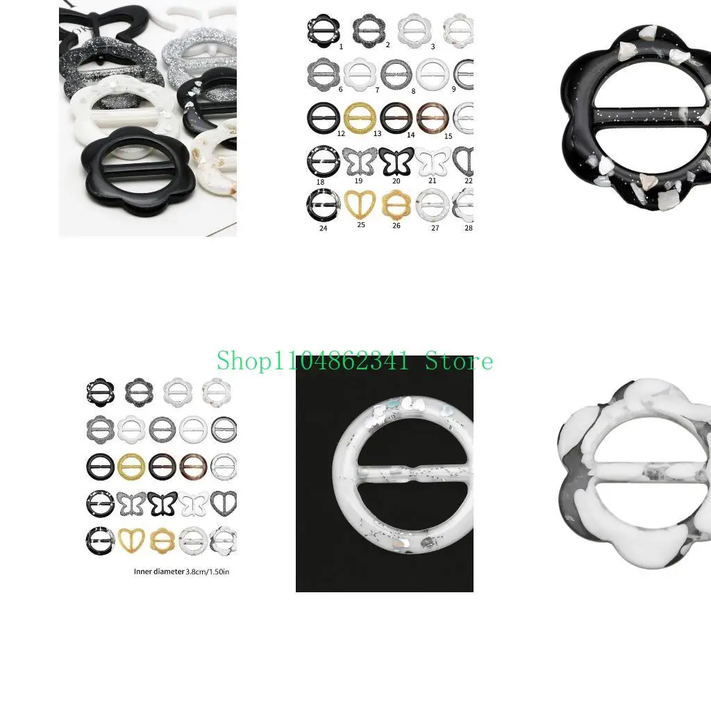 5ASD Cintura a fiori fai -da -te Filla elegante abbraccio chiusura collo Elegante Porta fissata