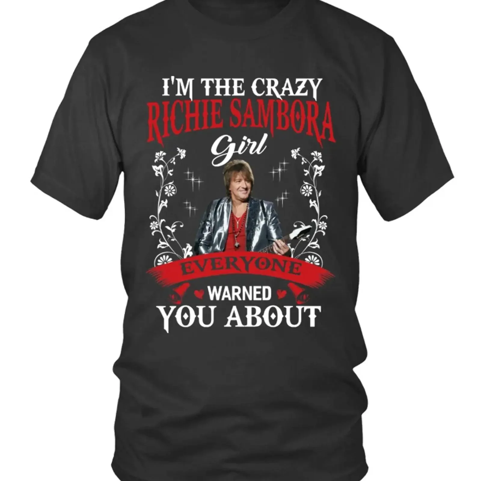 I'M THE CRAZY RICHIE SAMBORA GIRL T SHIRT vintage Washed Comfortable Stretched Versatile Slightly Soft fashion Breathable