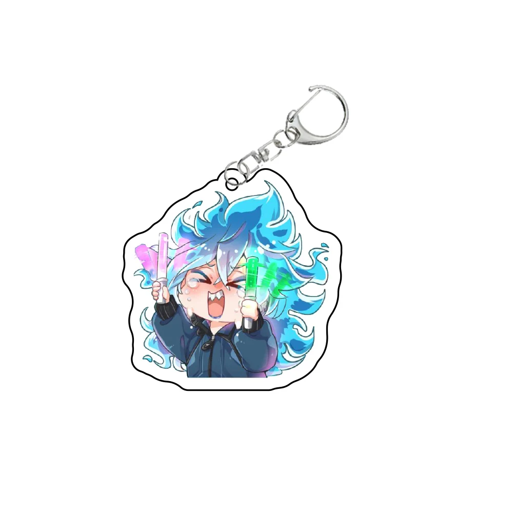 Twisted Wonderland Acrylic Key Chain Peripheral Figure Stand Model Plate Desk Decor Cosplay Azul Leona Jade Floyd Xmas gift