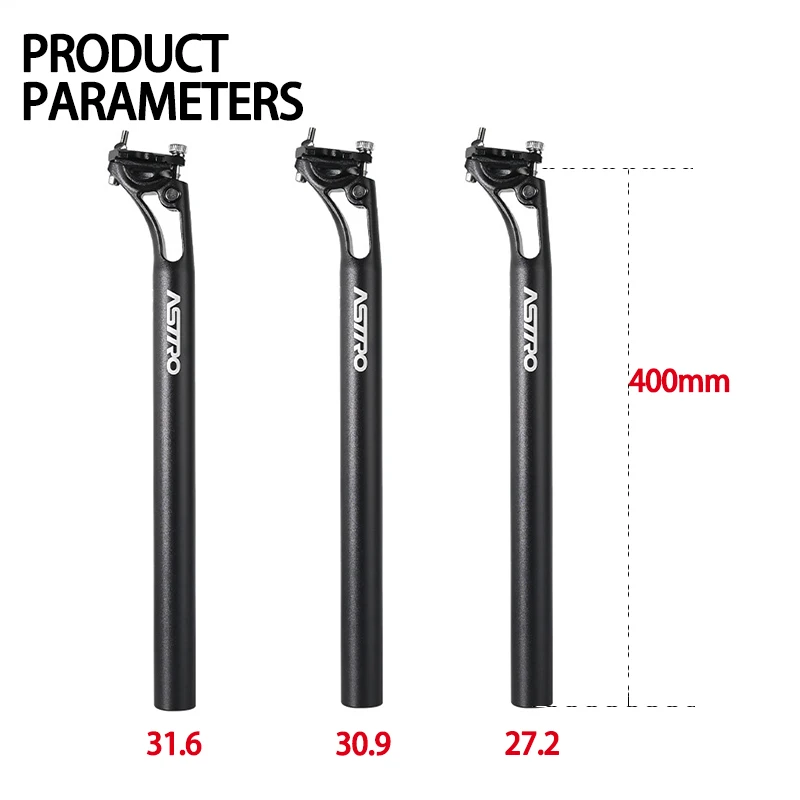 مقعد دراجة آخر الطريق الجبلية السرج Seatpost خفيفة سبائك الألومنيوم الجوف مقعد الدراجة أنبوب 27.2/30.9/31.6 مللي متر * 400 مللي متر أجزاء الدراجات #6