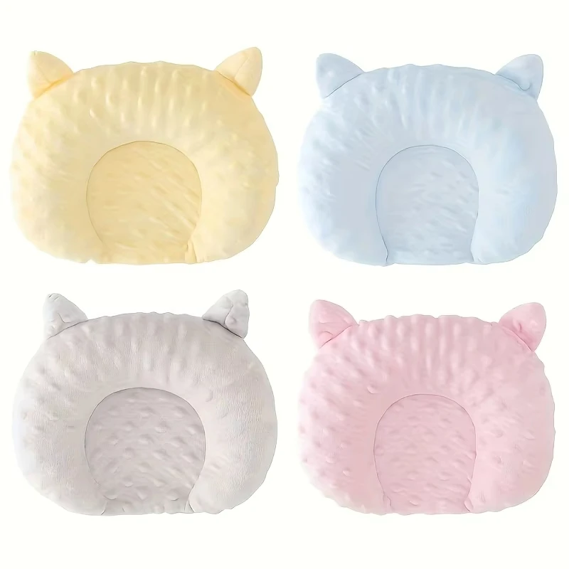 Acogedor almohadilla para dormir con diseño de dibujos animados en forma de U para perros pequeños, accesorio para dormir profundo, forro polar de poliéster, forma elíptica, Ideal para raza de juguete