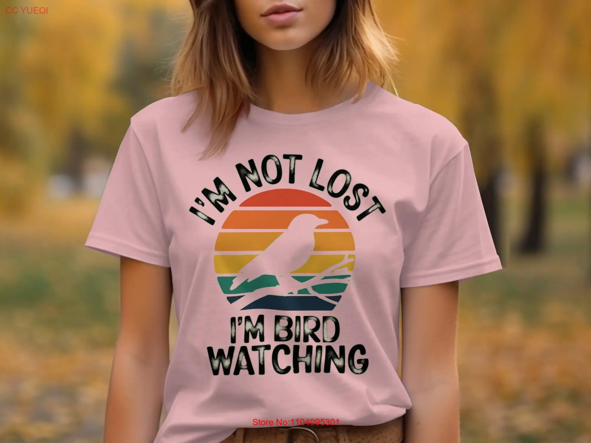 FUNNY BIRD SHIRT for Her Him I'm Not Lost Watching T Retro Birdwatching Cute Nature Lover long or short sleeves