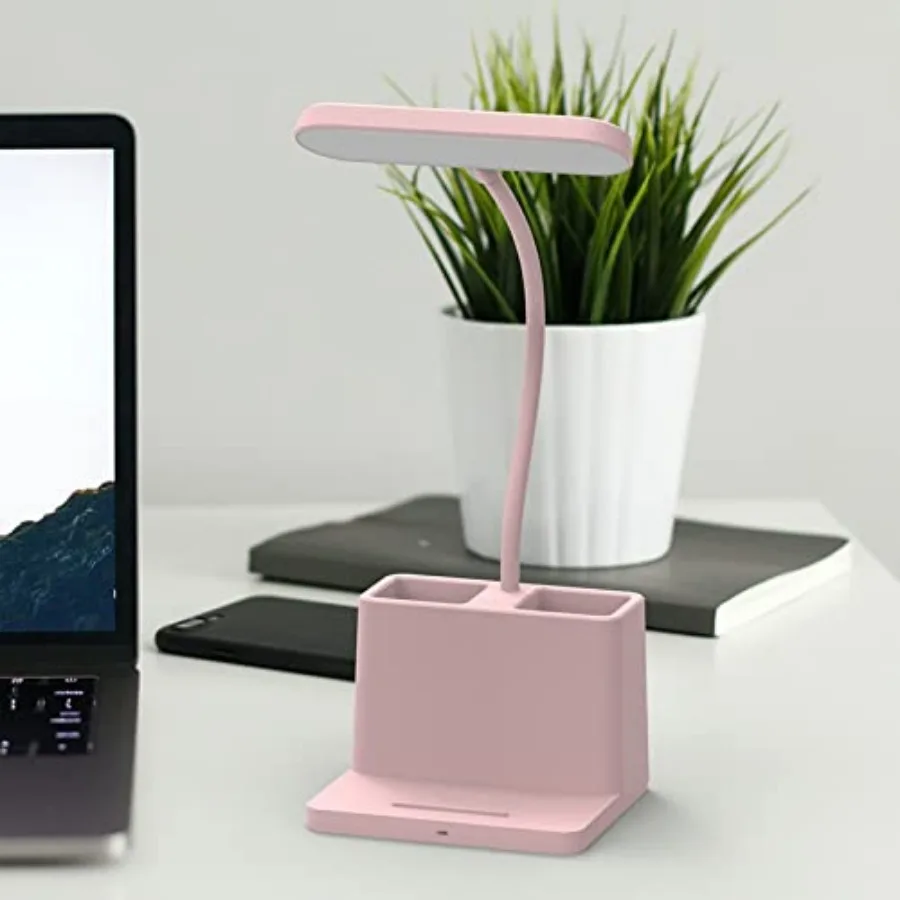 Cute Desk Lamp, Table Light for Women, Teen Girls, Adjustable LED, Small, Rechargeable, Battery Operated, Touch Control, Goosen view 2