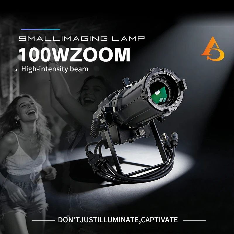 4-6PCS/Profile Variable Zoom Ellipsoidal DMX LED for Theatrical Display 100W Mini Surface Studio Gobo Spotlight DMX Zoom