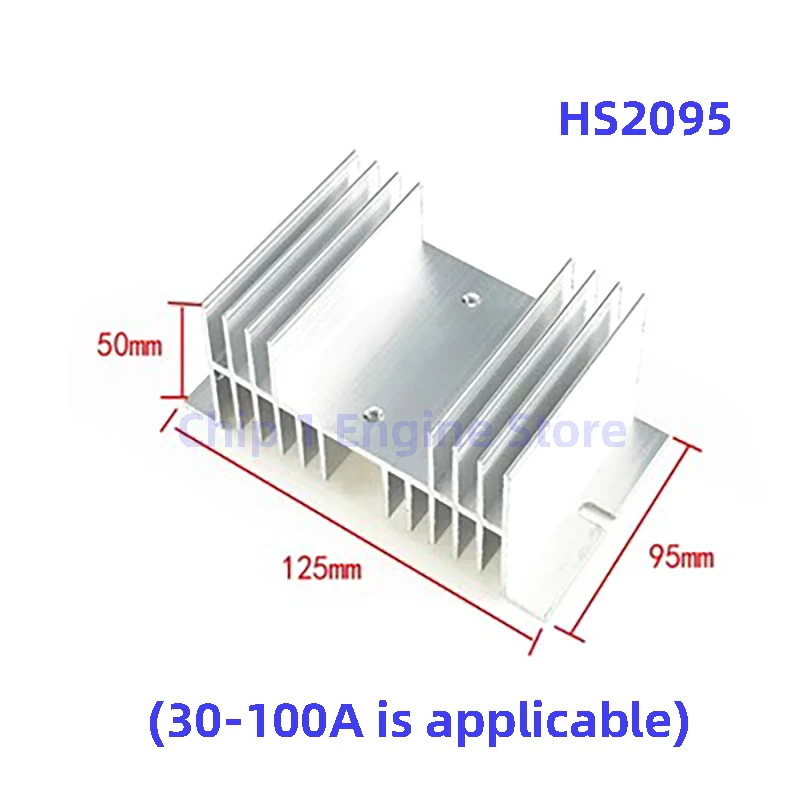 단상 정류기 브리지 모듈 MDQ30A 40A 50A 60A 75A 100A 1600V 다이오드 모듈 라디에이터 HS2095 AC-DC 모듈