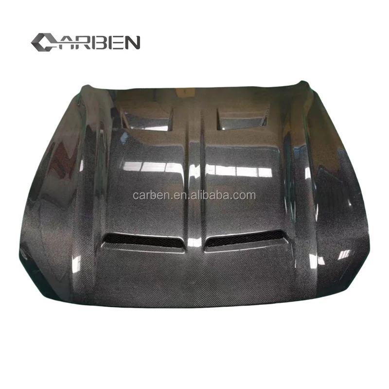 

New Carbon Fiber Hood for 2014-2023 for Ford Mustang Upgrade Super Snake Style Enhanced Performance
