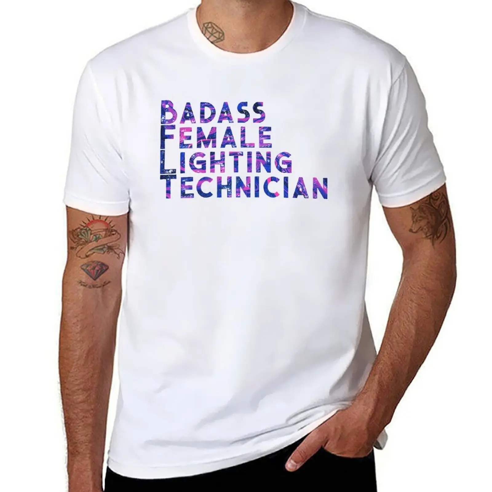 

Badass Female Lighting Technician T-Shirt funny t shirts dark humor t shirt personalised funny t shirts cotton T-Shirt