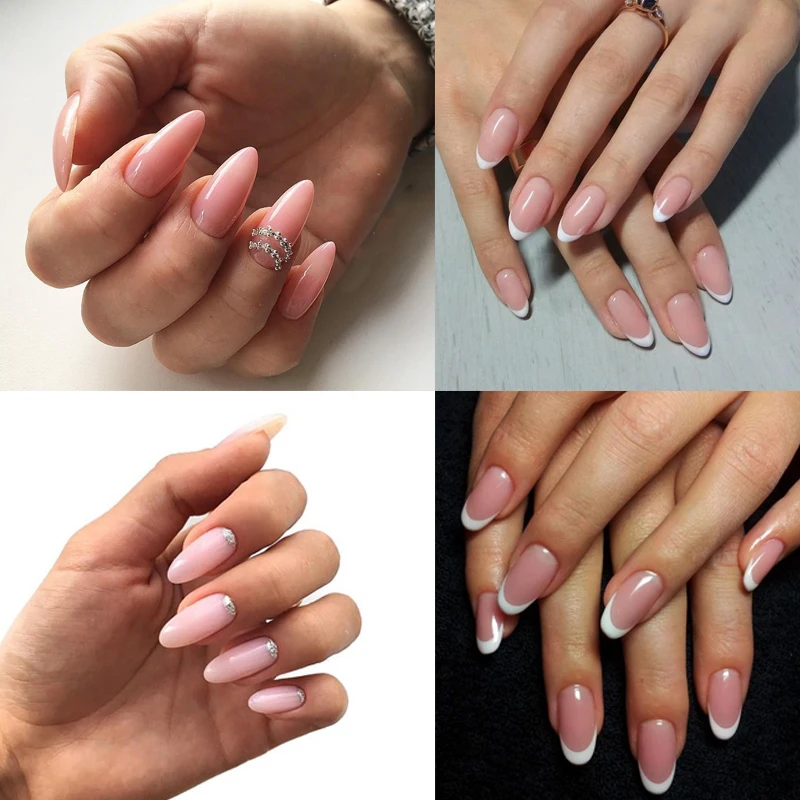 MSHARE 250 g gel acrílico transparente, gel duro para extensión de uñas, rosa, nude, blanco, acrigel libre de HEMA y TPO, gel constructor para uñas francesas 6