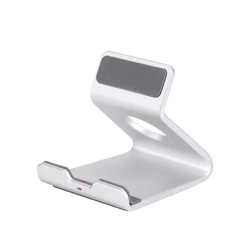 for  Mobile Phone Holder Aluminum Alloy Silicone Protection Portable Silver Tablet Stand