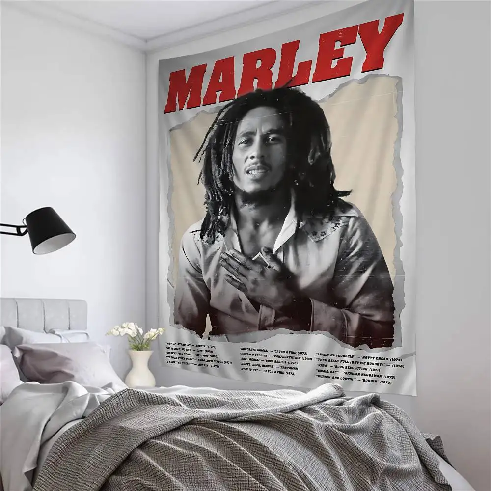 Cantor vintage b-bob m-marley tapeçaria arte impressão arte ficção científica sala decoração de casa arte de parede