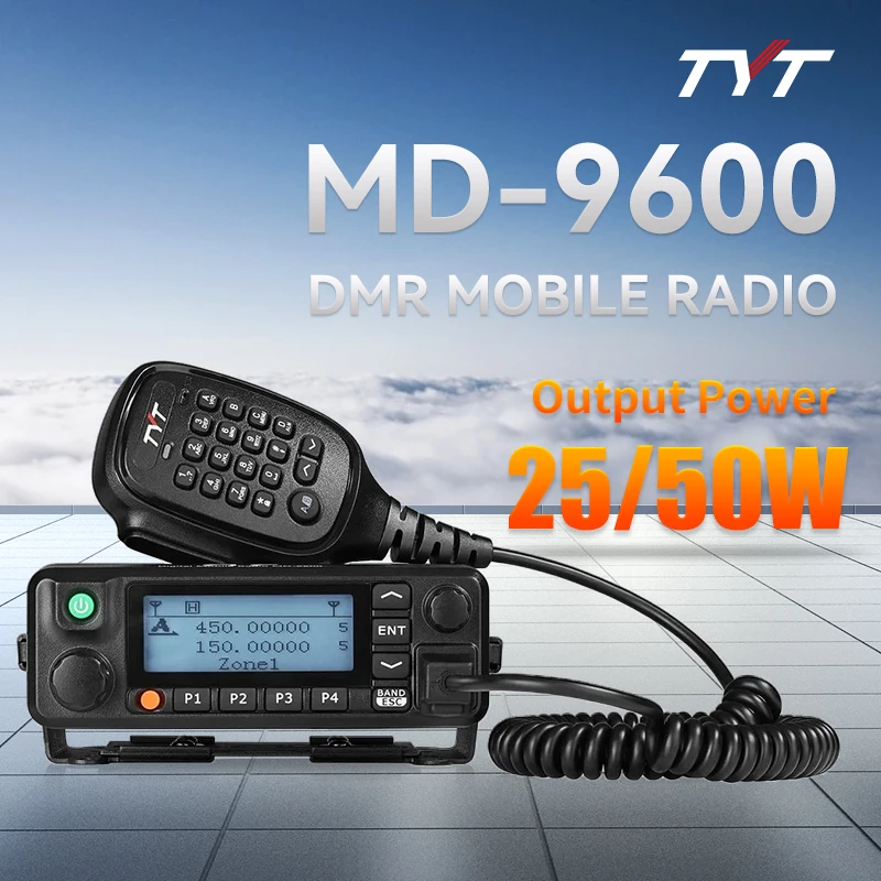 TYT MD-9600 DMR Digital Analog Dual Band MD9600 Car Mobile Radio Transceiver VHF/UHF MD 9600 Amateur Radio GPS FM Walkie Talkie