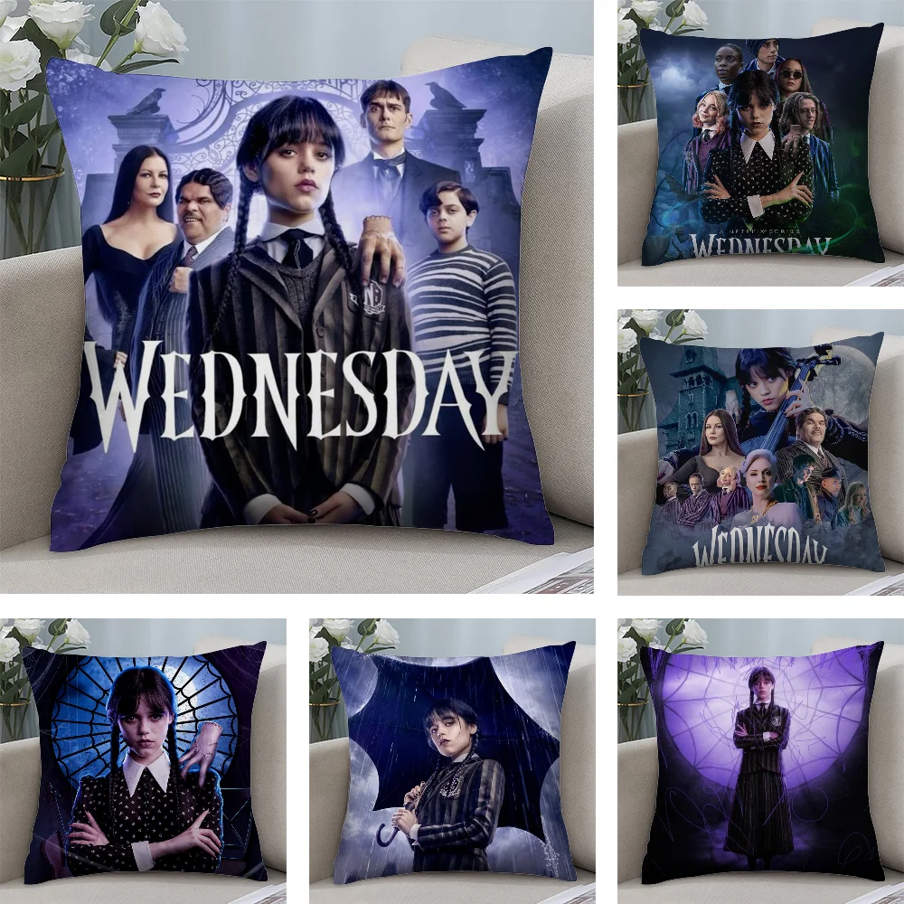 فيلم W-Wednesday كيس وسادة قصير أريكة قطيفة ديكور هدية المنزل وسادة الطباعة على الوجهين