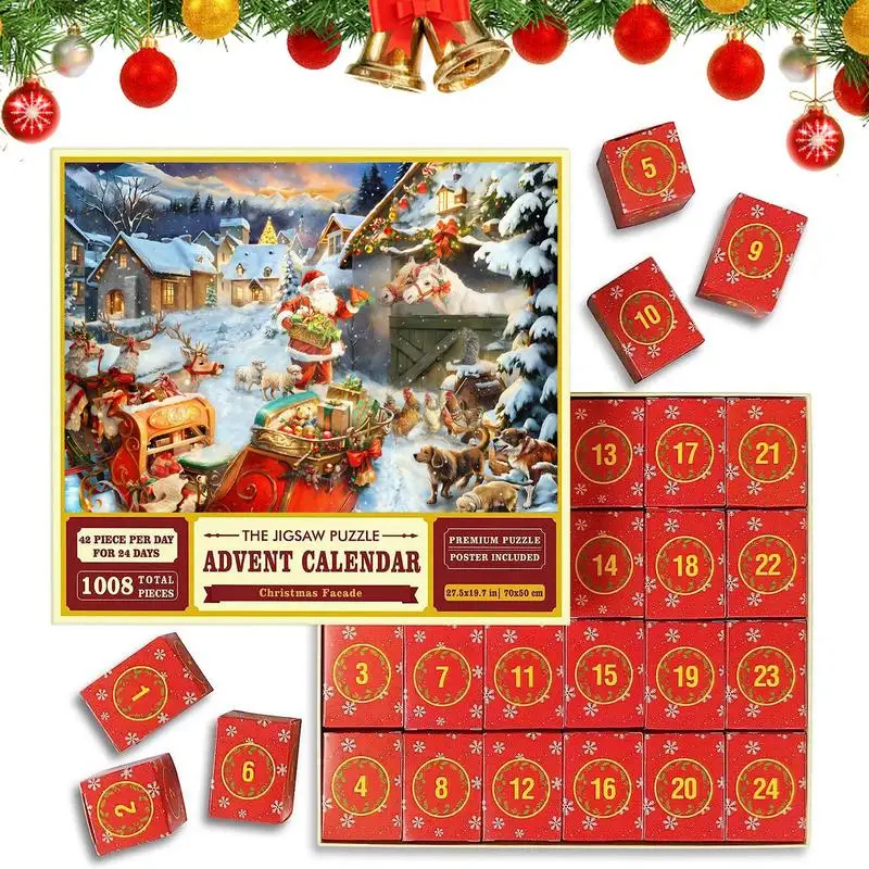 2024 Advent Calendar Kids Advent Calendar Puzzle 24 Days Christmas Countdown Christmas Countdown Calendar Advent Puzzle For Kids