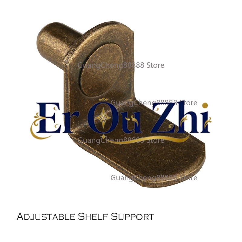 L shape furniture cabinet adjustable shelf support Iron with electronic plating antique bronze and nickel color metal shelf pin