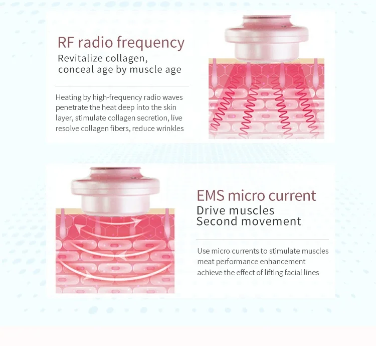 NYSmart Library Home Use Mini Ems Meso Portable Rejuvenation Machine Hand Facial Massager Beauty Device