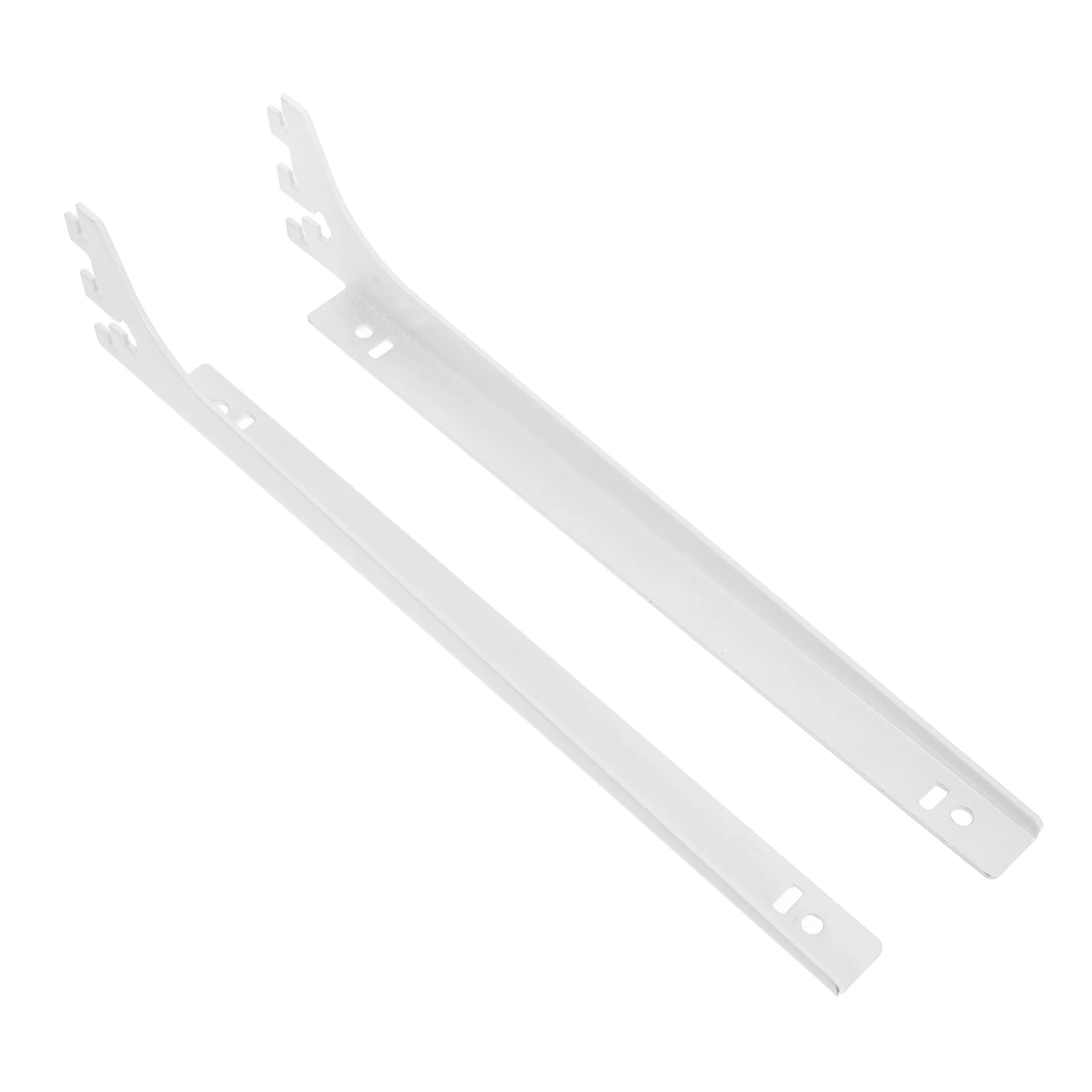 

2 pcs Shelf Rod Brackets White Heavy Duty Metal Support For Pegboard Closet Rack Utility Wall Mounted Storage Brackets