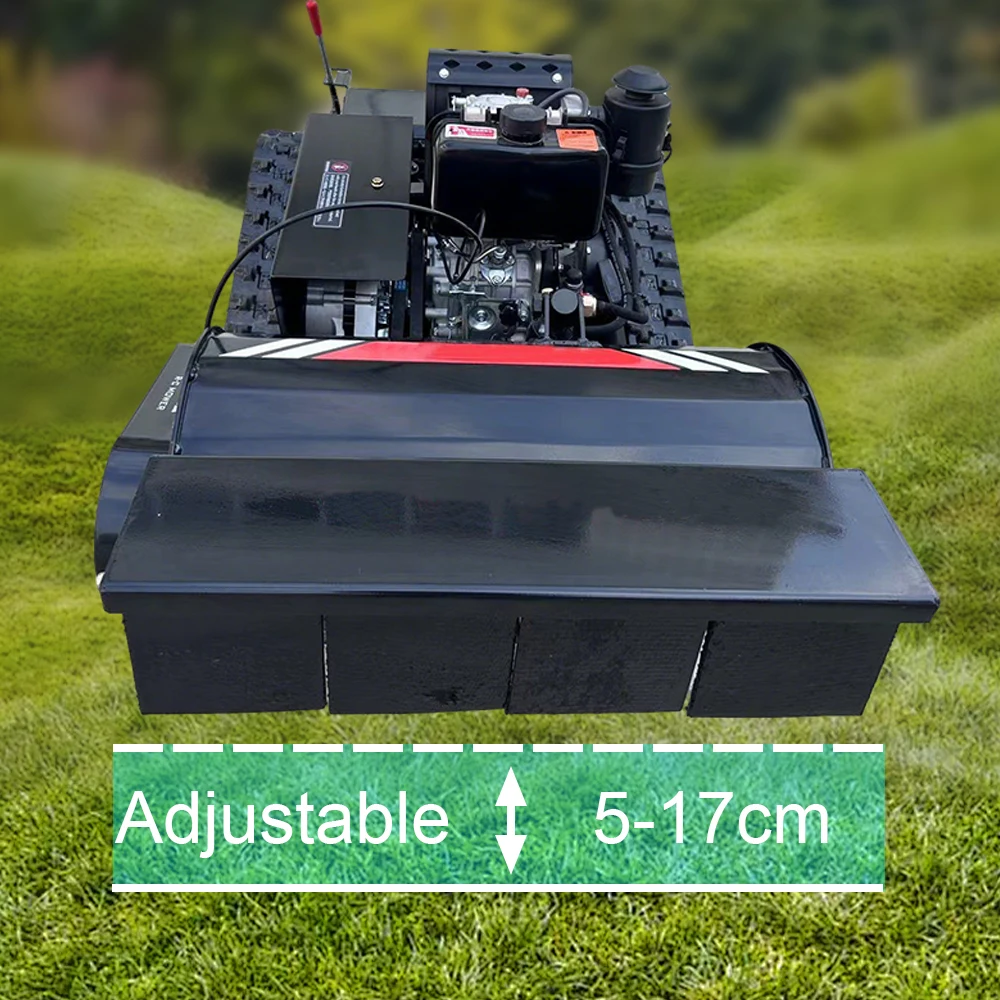 MMS Diesel Flail Mower Remote Controlled Hydraulic Cutting Height Adjustment 60cm Working Width Straw Crusher Free Shipping