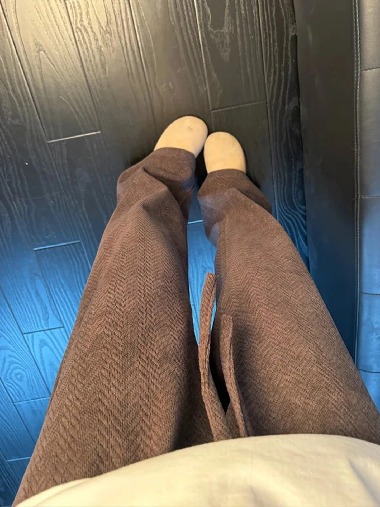 

American Sle Fce Lined Twill Pants Men's Winter Drapey Sweatpants Chenille Heavy Casual Straight Leg Trousers