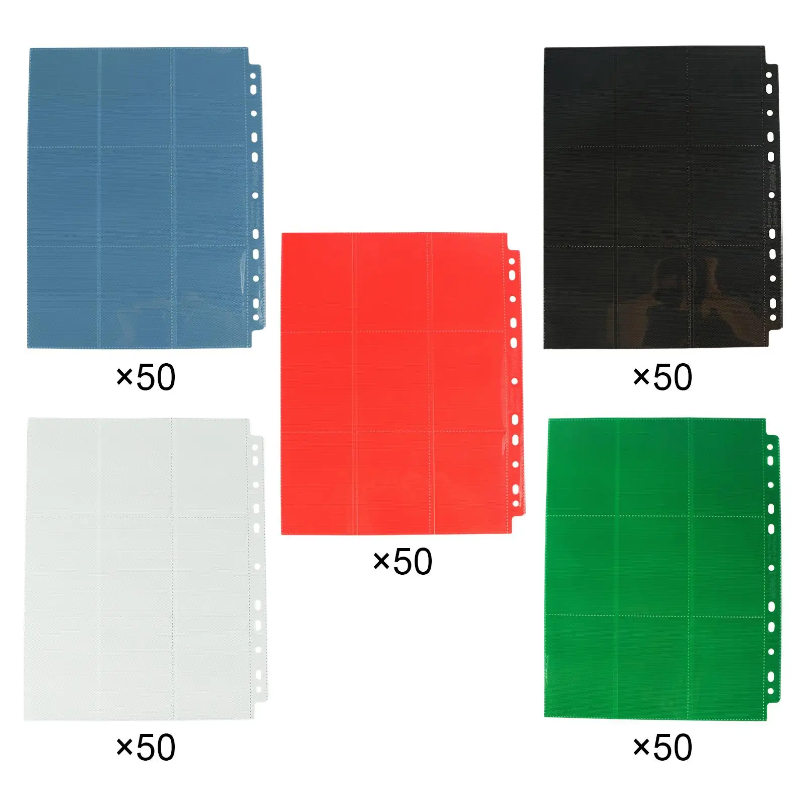 50 Pieces Card Storage Binder 50 Pages 900 Pocket Protector Collector for