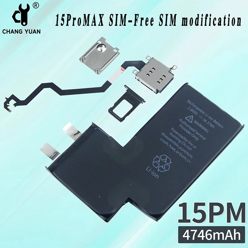 15PRO/15PROMAX built-in battery 4 in 1 dual card slot flexible cable, SIM tray, no SIM card to change dual card solution