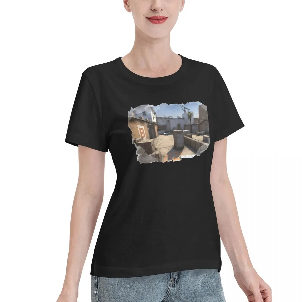Custom Available Counter Strike Global Offensive Women's T-shirt Holiday Casual Summer Women Top