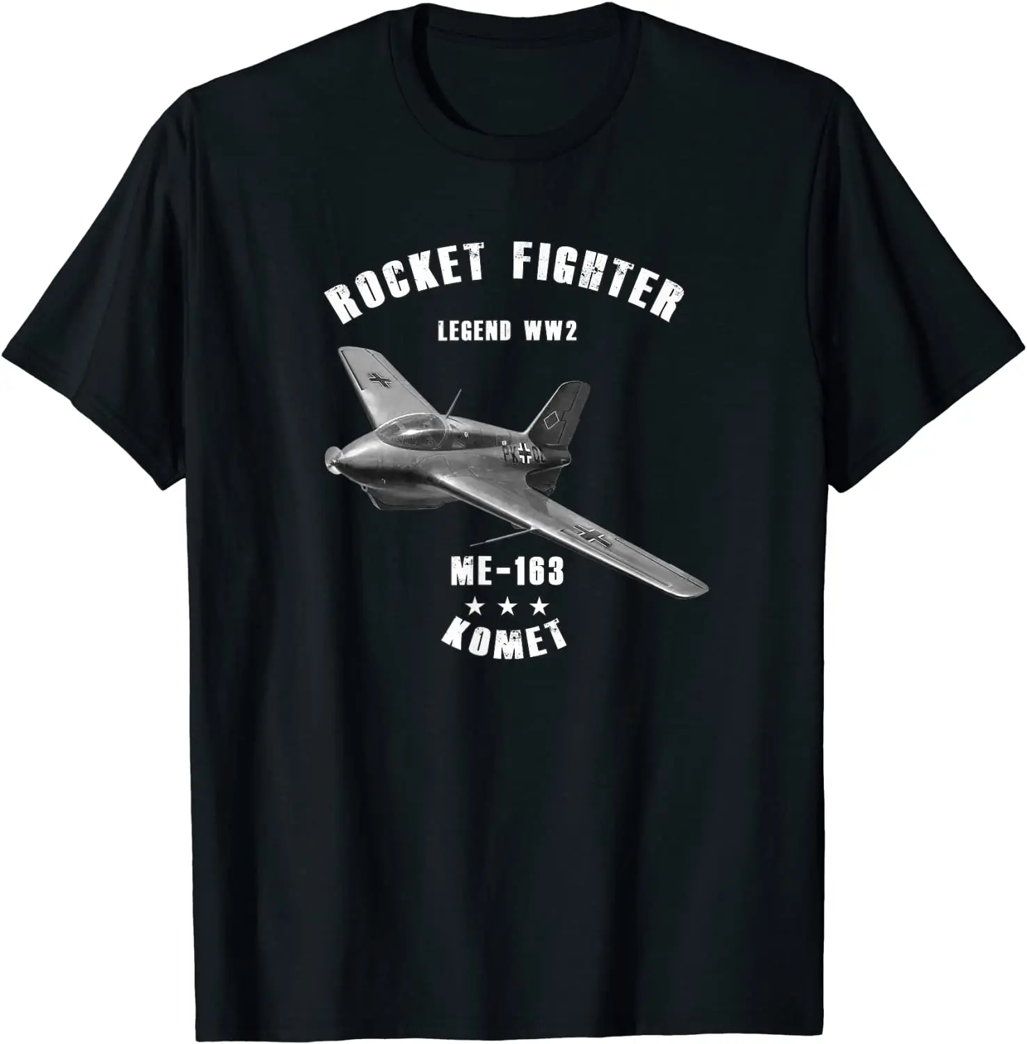 

WWII German Military Aircraft Me-163 Komet Rocket Fighter T-Shirt. Summer Cotton O-Neck Short Sleeve Mens T Shirt New S-3XL