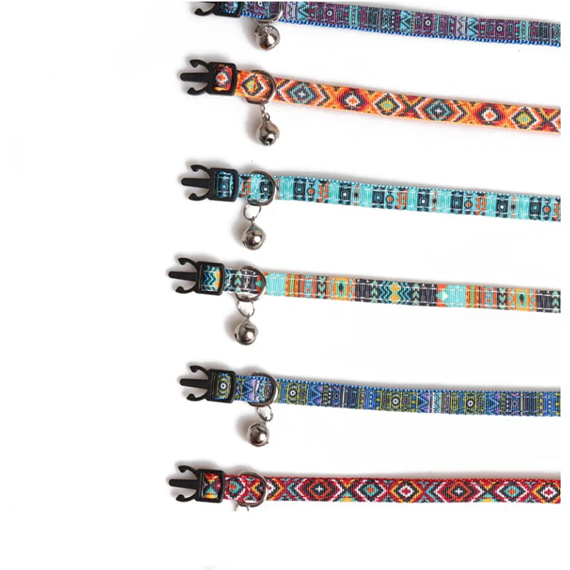 Personalisiertes ID-Tag, böhmisches Katzenhalsband mit Glöckchen, individuelles Halsband, Sicherheit, abtrünnige, verstellbare Gravur, kleine Kätzchen-Halskette – Detail 8