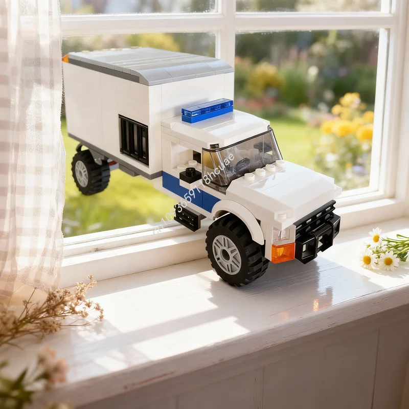 

151pcs MOC City Jail Truck Model Building Blocks Architecture Assemble DIY Christmas Gifts Creative Idea Brick Toy Education