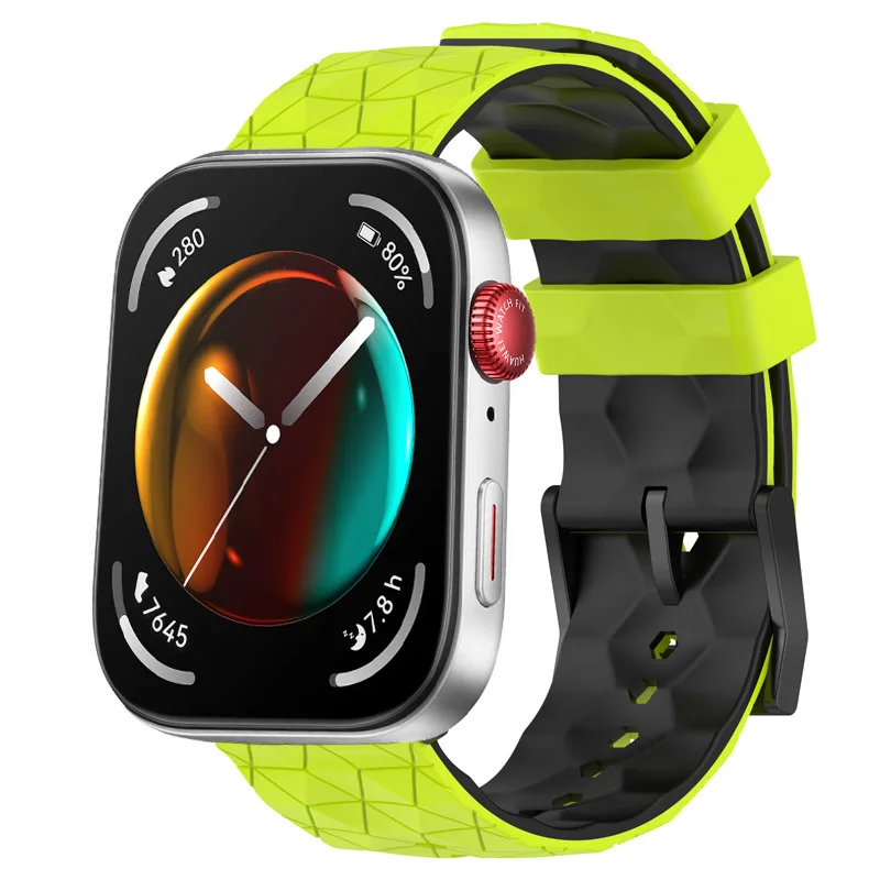 Pulseira de silicone para huawei watch fit 3/4/4 pro padrão de futebol pulseira substituível para huawei watch fit 4/3 pulseira