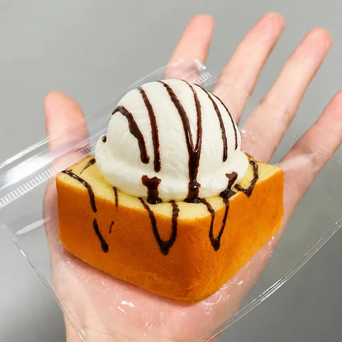 Slow Rising Toast Squishy Ice Cream Bread Soft Scented Stress Relief Toy Cute Kawaii Squeeze Gift for Kids