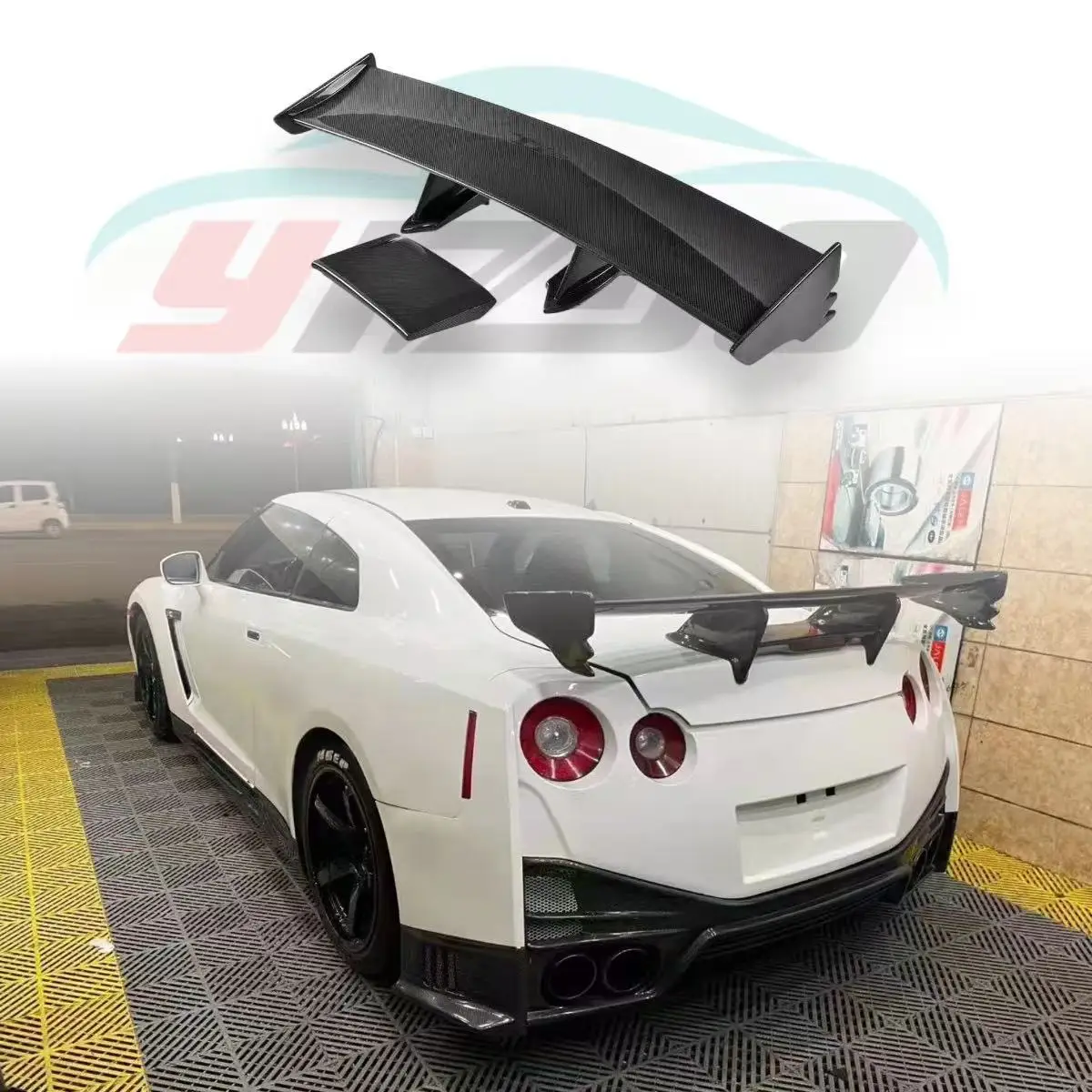 

Real Carbon Fiber Rear Trunk Lip Wing Splitter 2008-2015 Trim Body Kit Car Accessories For Nissan GTR R35 Spoiler