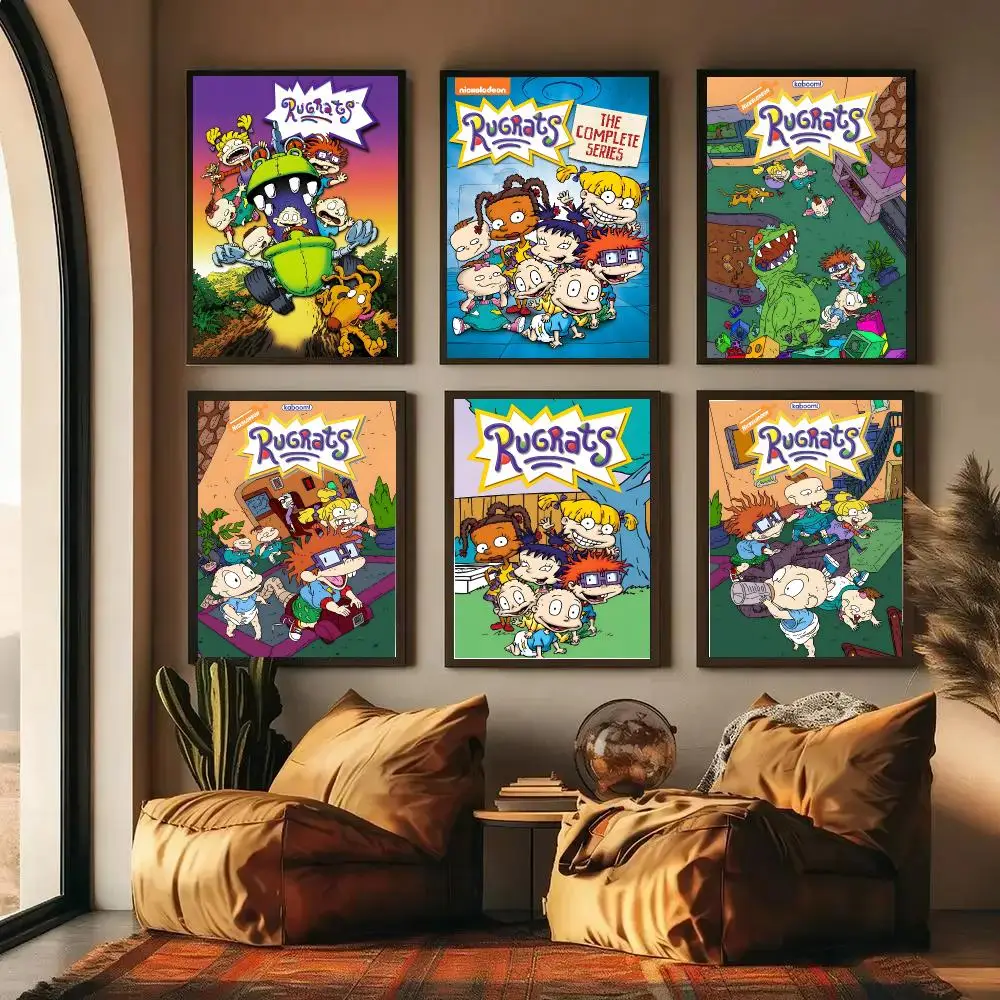 R-Rugrats Poster Self-adhesive Art Waterproof Paper Sticker Coffee House Wall Decor