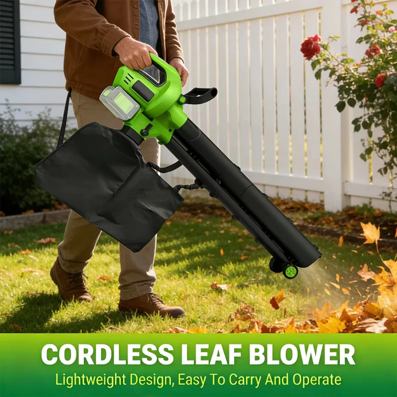 40V 3-in-1 Cordless Leaf Blower Vacuum Cleaner Leaf Crusher with 40L Collection Bag Suitable for Garden Cleaning Fast Shipping