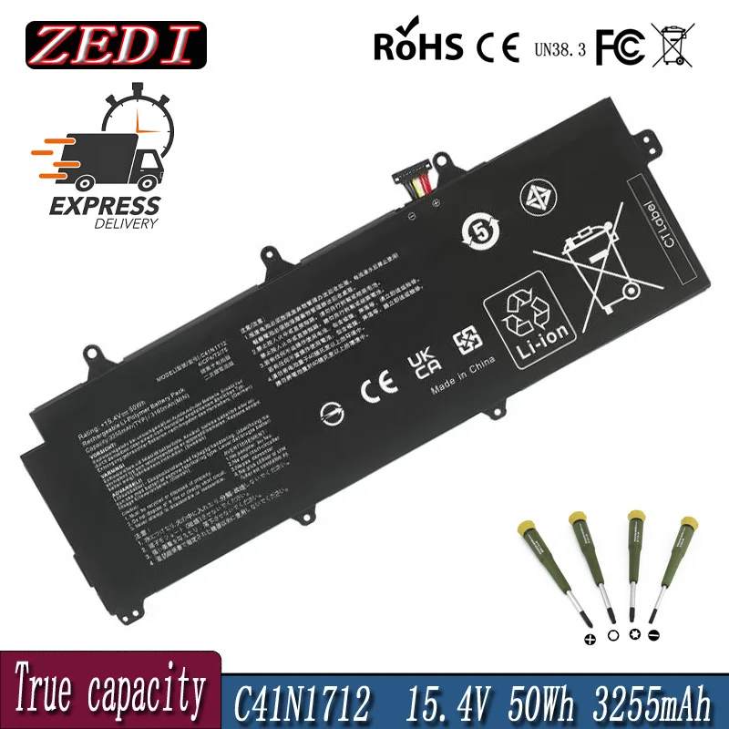 ZEDI New C41N1712 Laptop Battery For ASUS GX501 GX501Vl GX501GI GX501G GX501GM GX501GS GX501VSK GX501VS-XS71 0B200-02380100