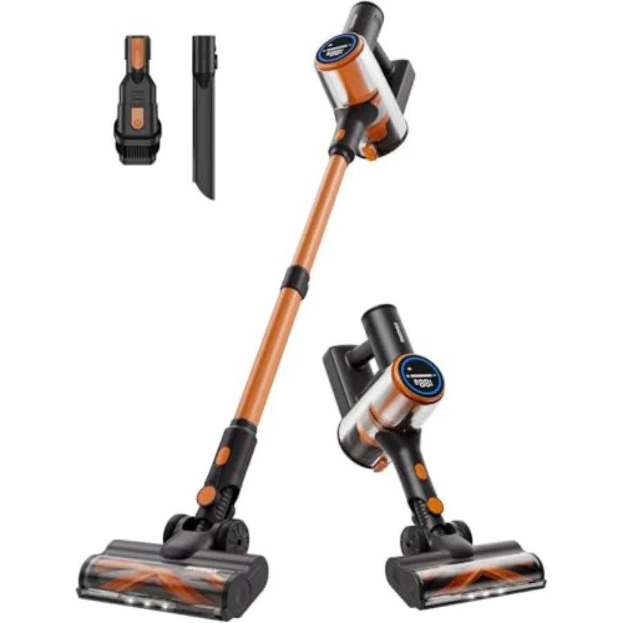 Vacuum Cleaner for Home Cordless Stick Vacuum with Powerful Suction Rechargeable Lightweight 45 Mins Runtime for Carpet Hard Fl