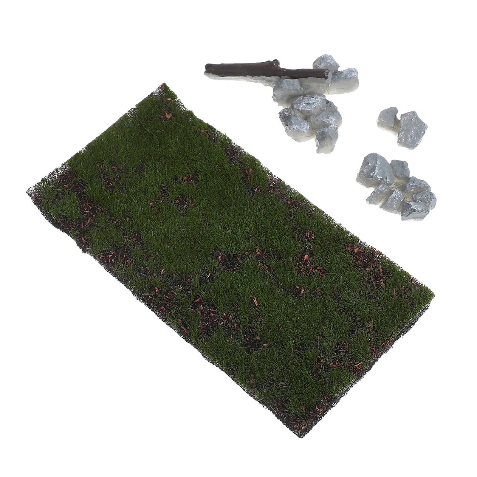 

Miniature Artificial Grass Pad for Crafts and Sand Tables Fine Craftsmanship Detailed Finishing Model Train Scenery