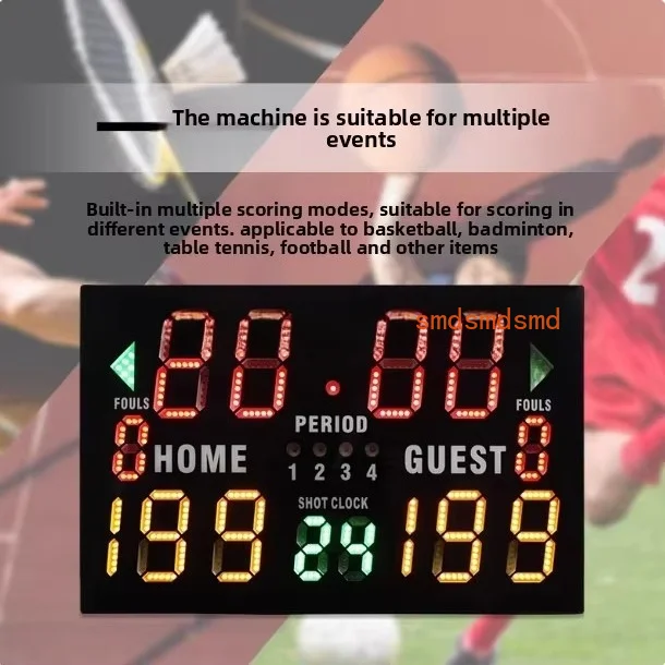 Basketball game electronic scoreboard 24 seconds countdown badminton led timer scoreboard