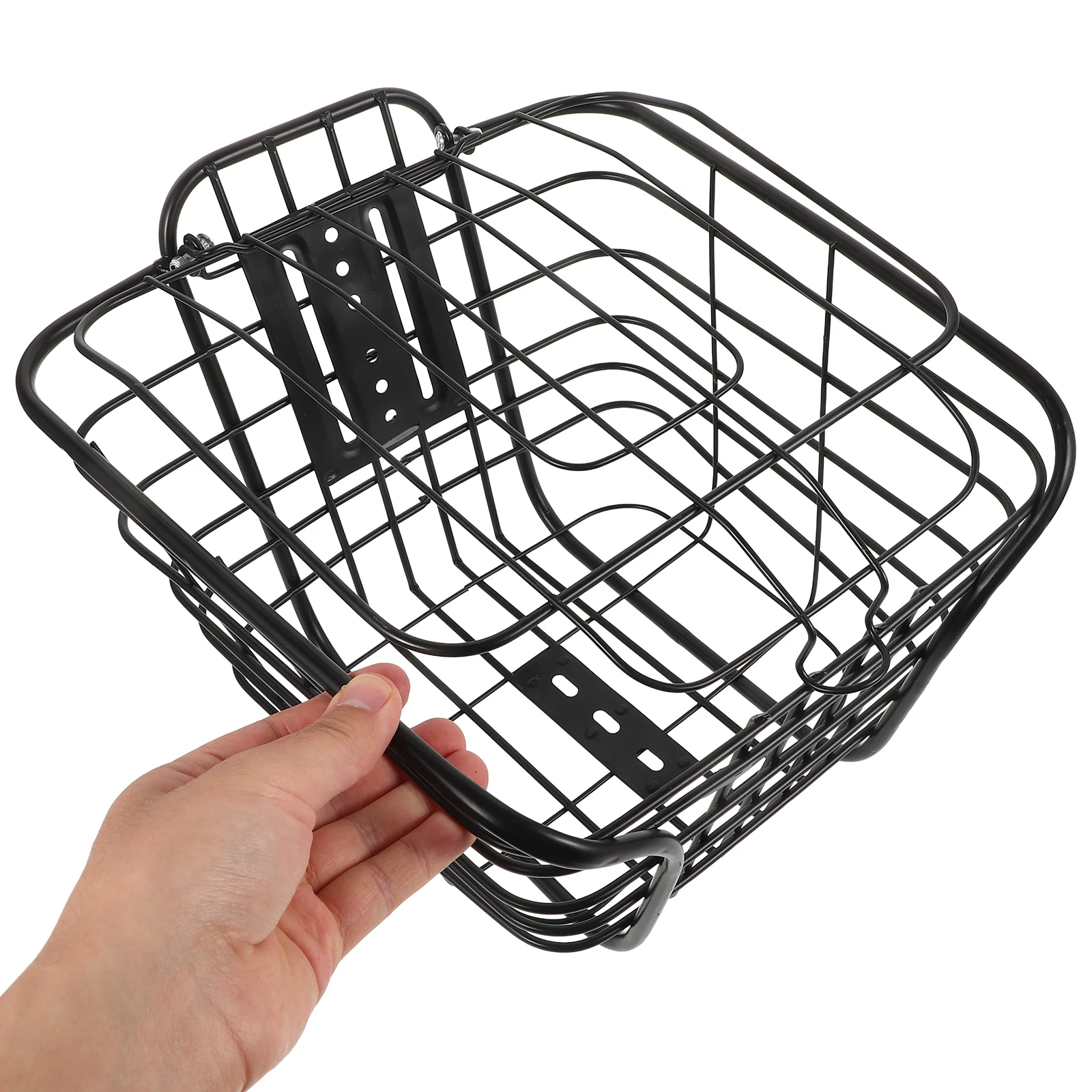 

Reinforced Iron Bicycle Basket for E-Bikes and More Ample Space Secure Lid Convenient for Commutes and Shopping