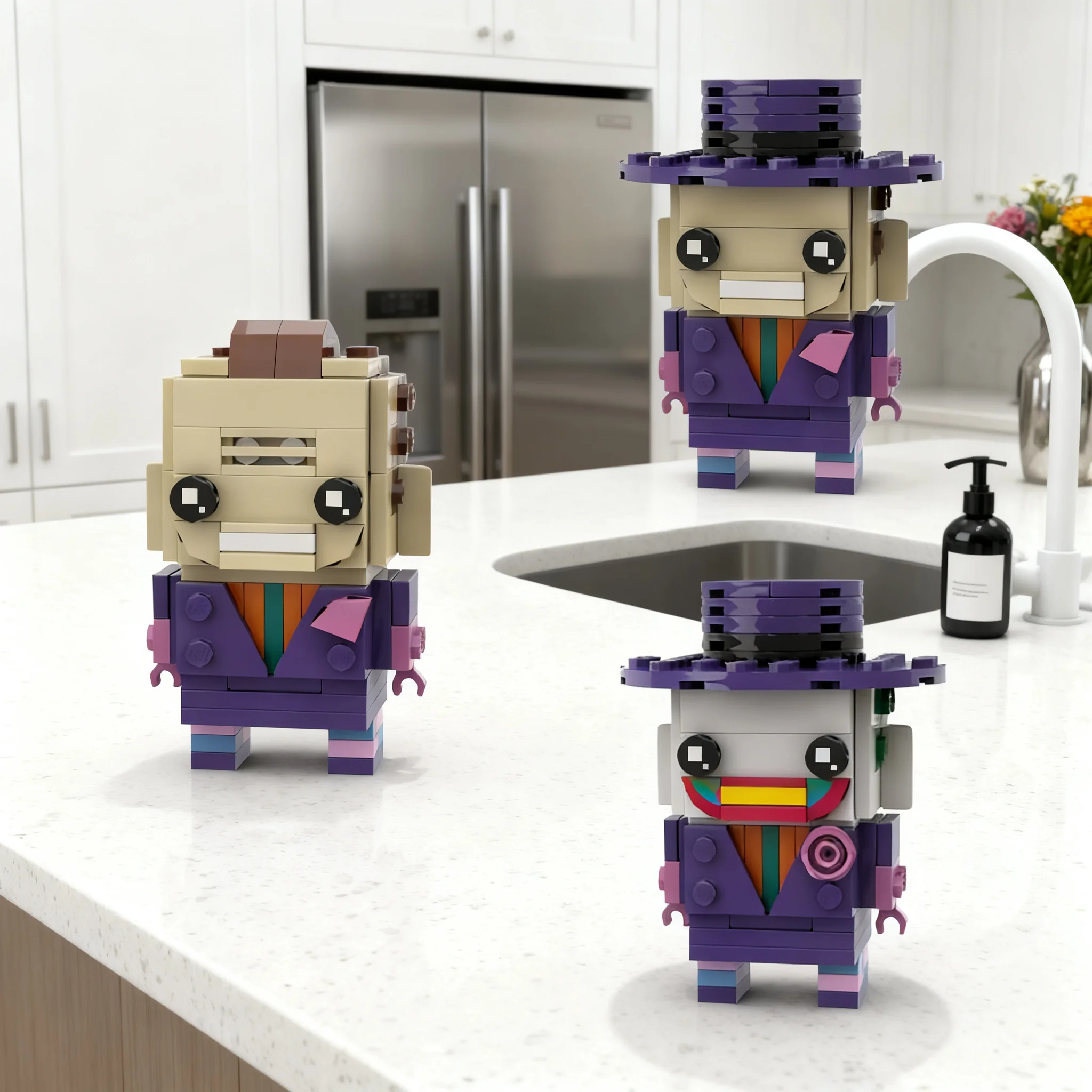 306ピース-moc-ジョーカーのコートを着た姿-スーパーヒーロー-dcバットモデル-ビルディングブロック-3dブロック-ディスプレイ-クラフト-組み立て-教育用
