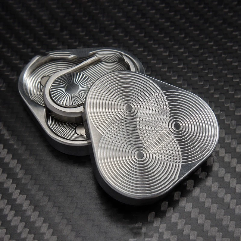 Driehoek Fidget Slider Volwassen EDC Metalen Fidget Speelgoed ADHD Hand Spinner Magnetische Push Slider Angst Stress Volwassen Geschenken