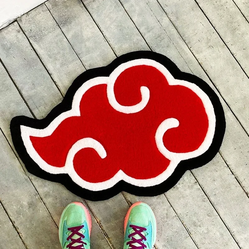 Naruto Akatsuki Red Cloud Doormat Mat Anime Anti-Slip Kitchen Bedroom Carpet Living Room Entrance Rug Home Decor Kids Gift