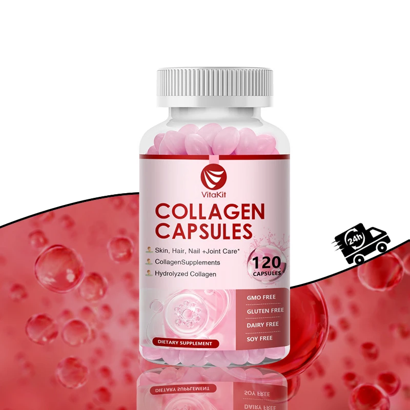 Powerful Hydrolyzed Collagen Capsules with Hyaluronic Acid Antioxidant Support for Skin Hair Nails Health Vitamins & Minerals
