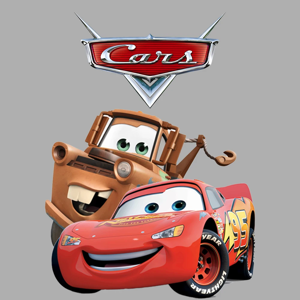 Disney Cars Iron Patch on Clothes Sticker Kids Lightning McQueen Vinyl Heat Transfer Patch Diy Clothing Thermo Stickers