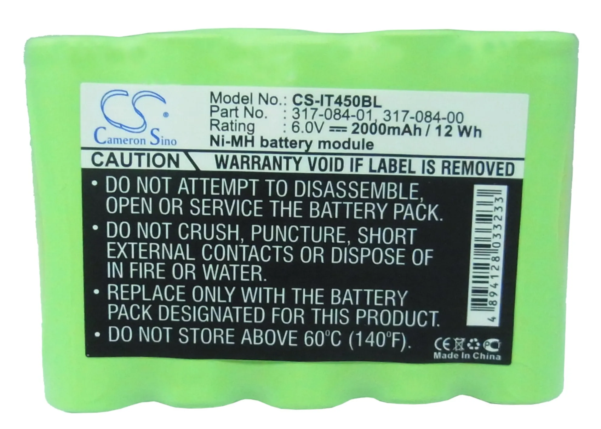 6.0V 2000mAh Barcode Scanner Battery 317-084-00 317-084-001 317-084-002 317-084-003 for Intermec Pen Key 6210 4000 4500 5000